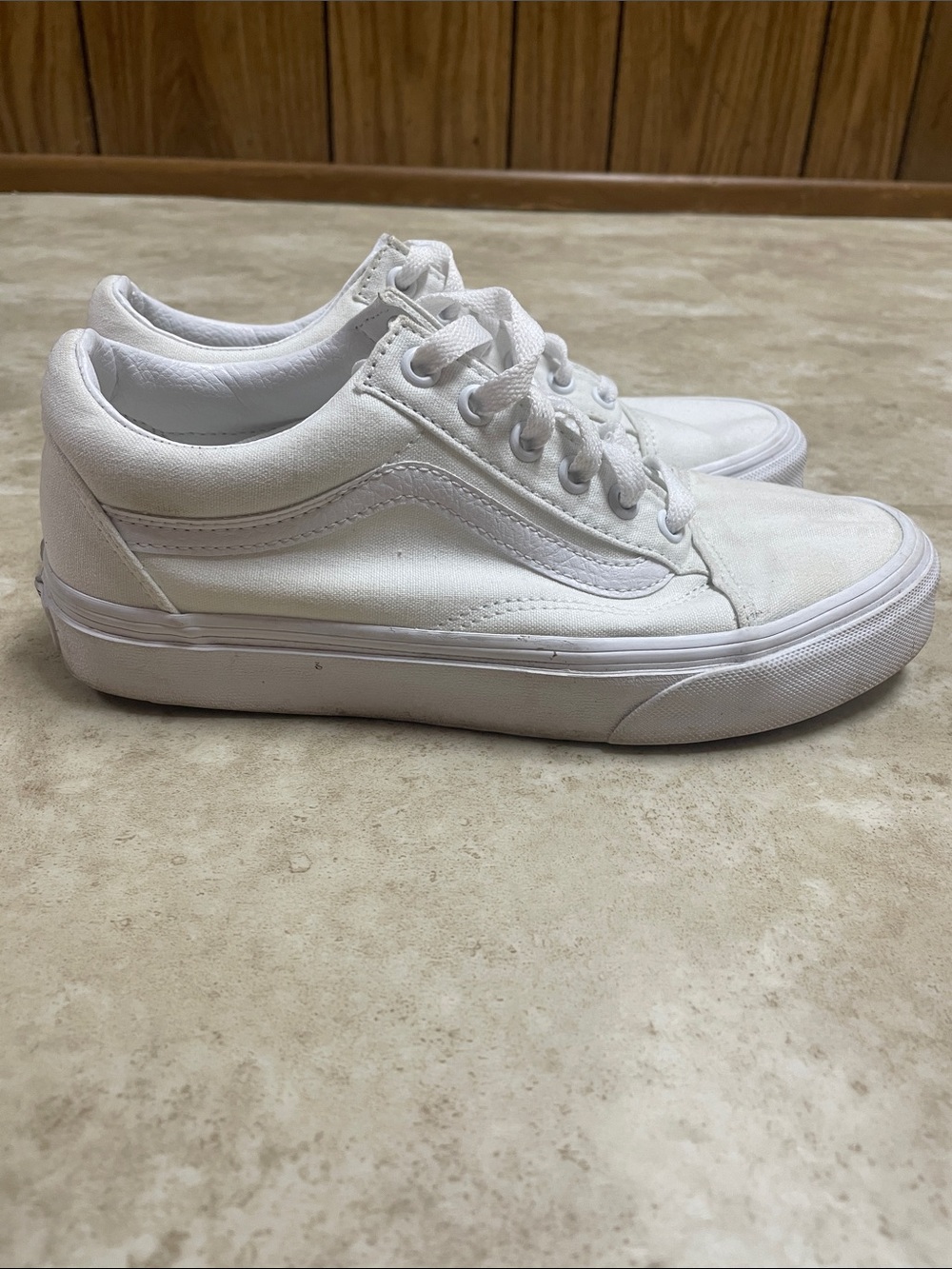 Vans White Low-Top Canvas Sneakers